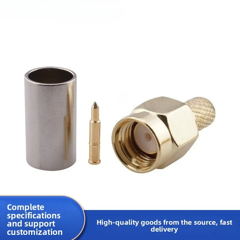 20PCS RF SMA male SMA-J-3 connector can connect RG58 RG223 LMR195 LMR200 wire