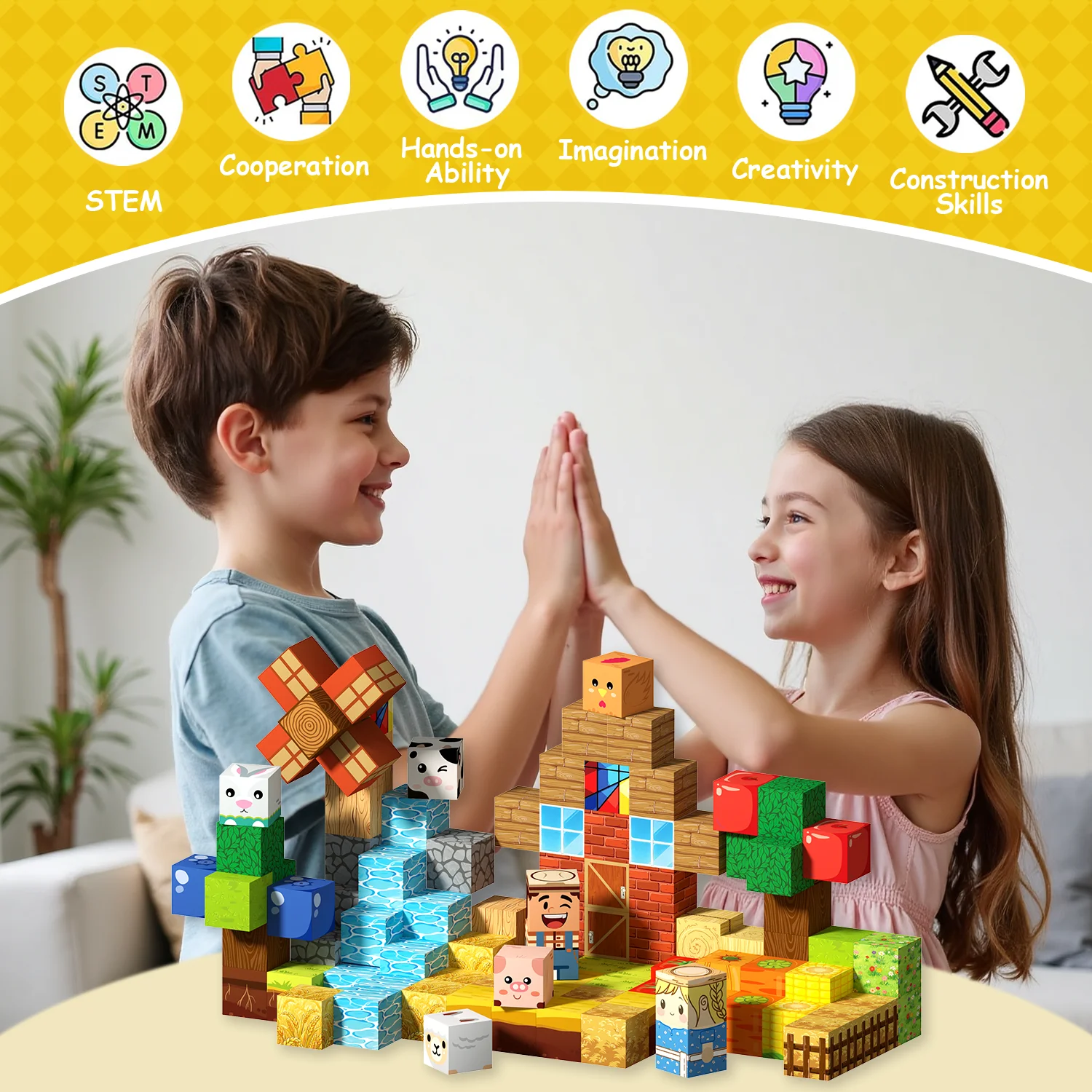 150/100PCS Dream Farms Magneti - đánh giá và giá Magnetic Building Tiles Set 100Pcs