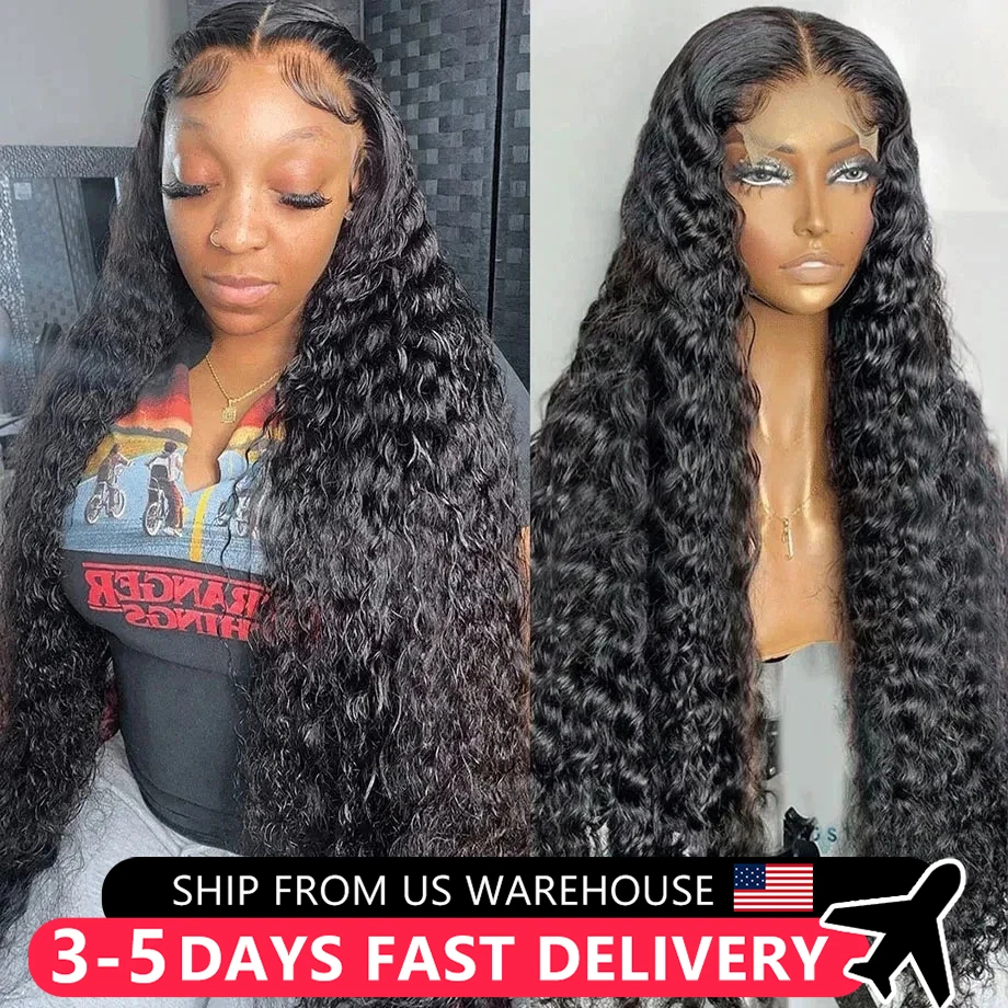 Human Hair Deep Wave 13x4 Lace Front Wig 13x6 HD Lace Frontal Wig 4x4 Lace Closure Wig For Women Pre Plucked Remy Hair For Women