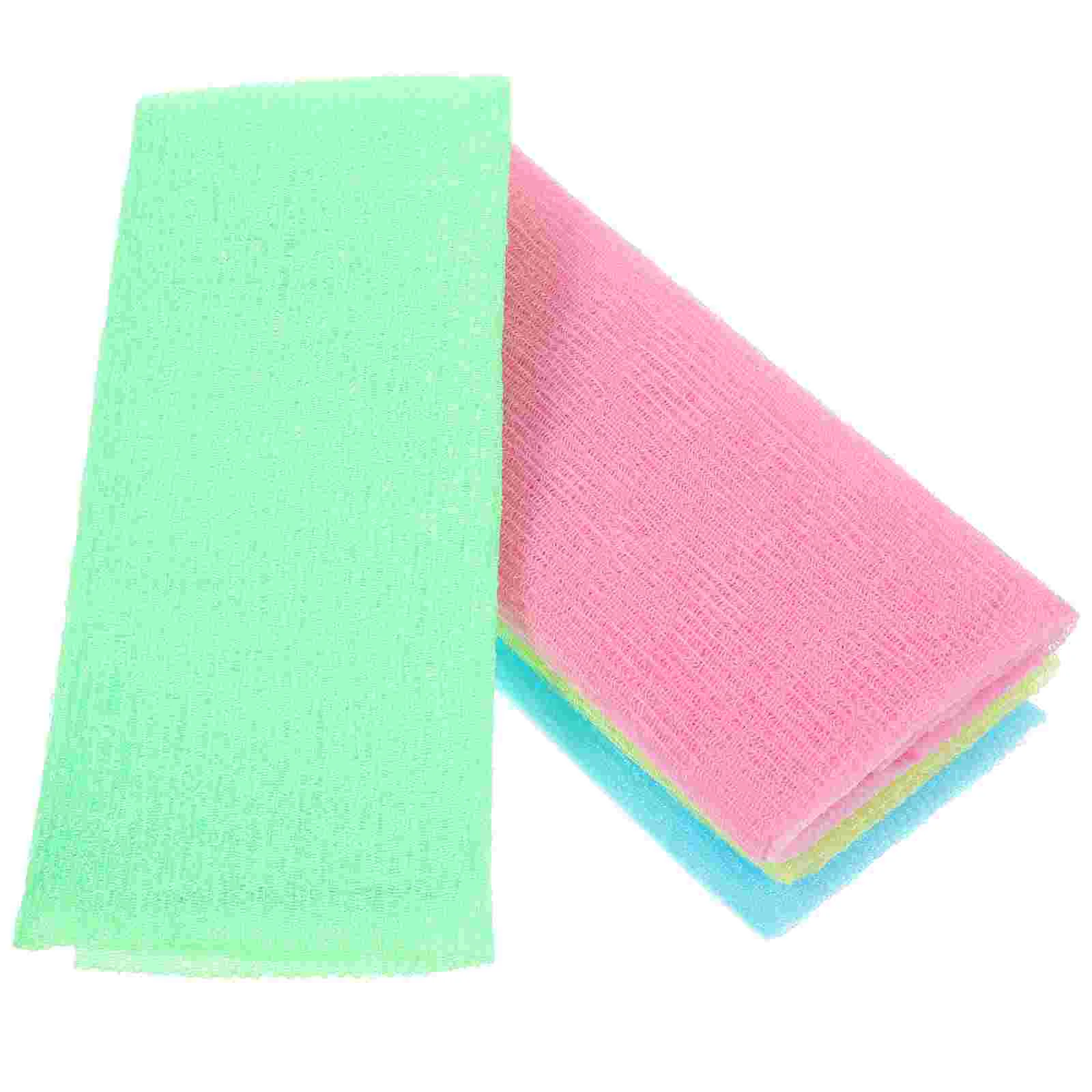 

4 Pcs Large Bath Towel Long Back Foam 4pcs Soft Bathroom Fitness Korean Exfoliating Cloth