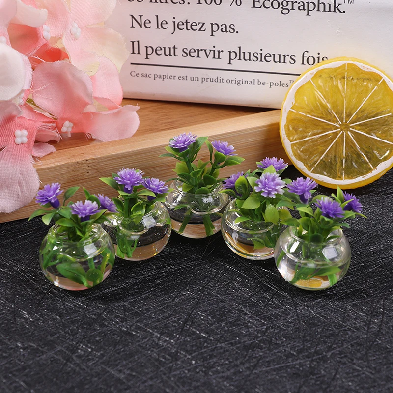 1/12 Dollhouse Miniature Green Potted For Home Decor Simulation Potted Plants