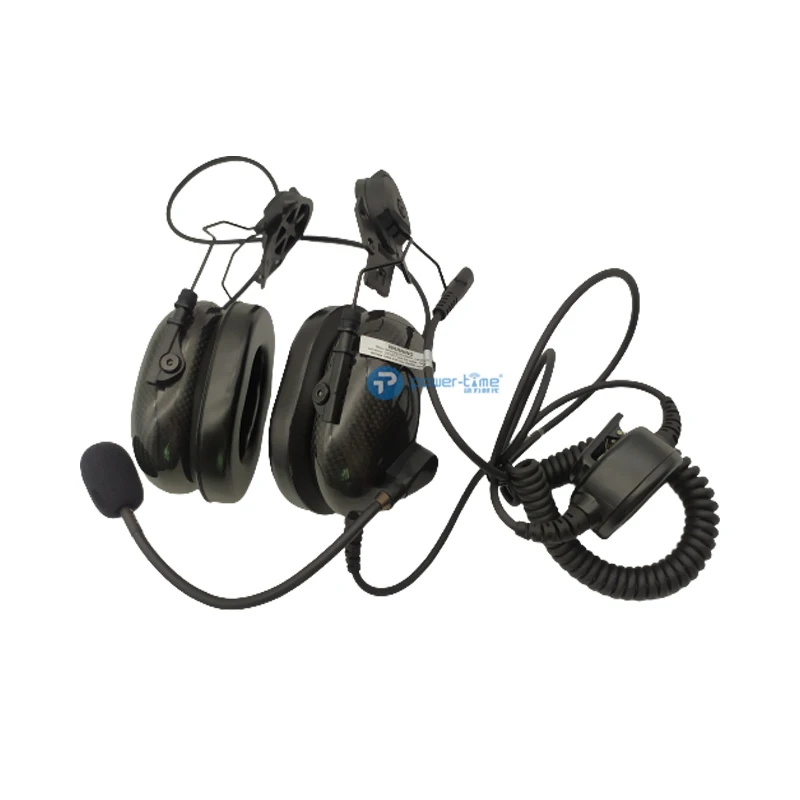 Heavy Duty Noise-cancelling Walkie-Talkie Helmet Headset for Industrial