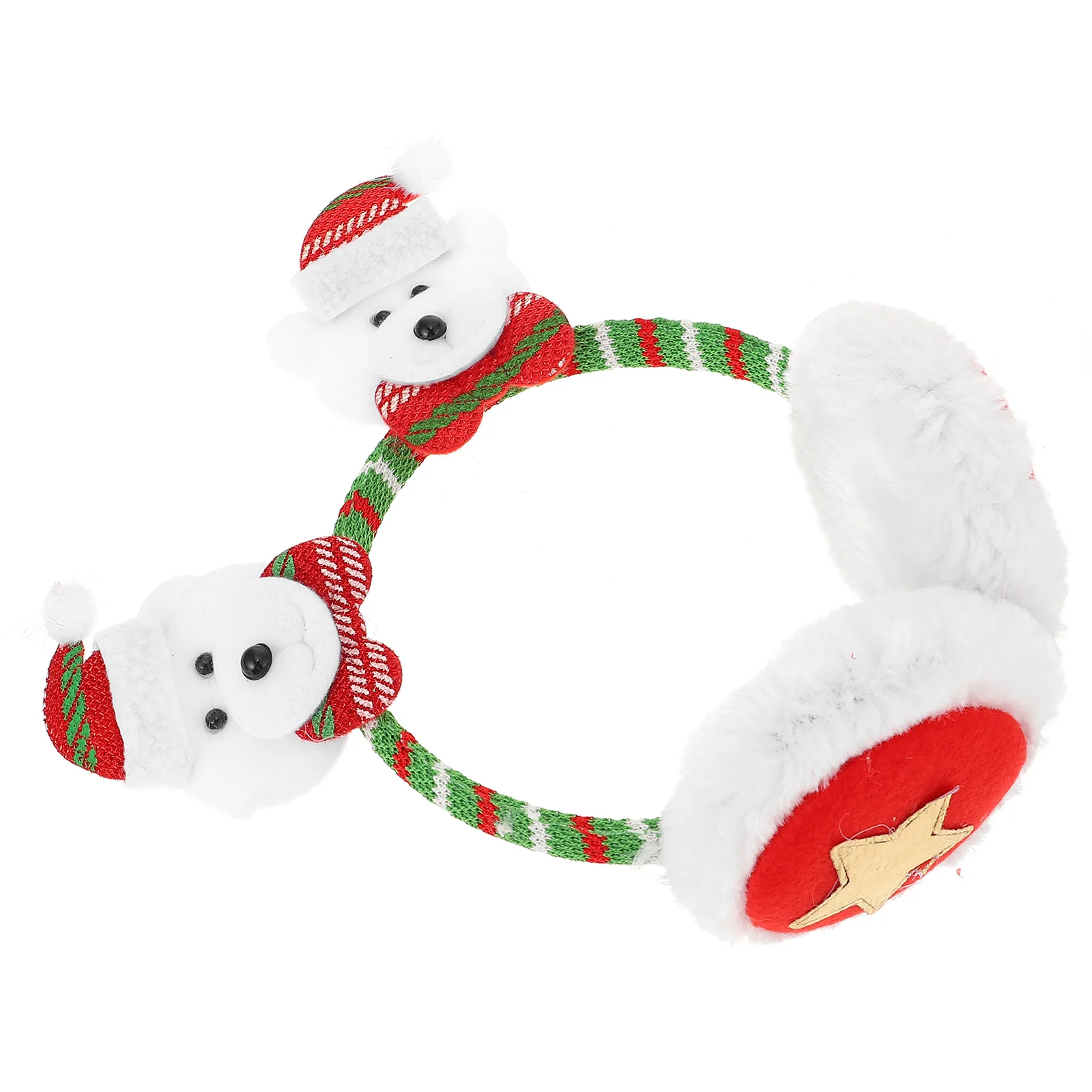 عيد الميلاد الدب غطاء للأذنين الشتاء الدافئ غطاء للأذن لينة مريحة عيد الميلاد الأذن دفئا لطيف في الهواء الطلق هدية عيد الميلاد غطاء للأذنين #5