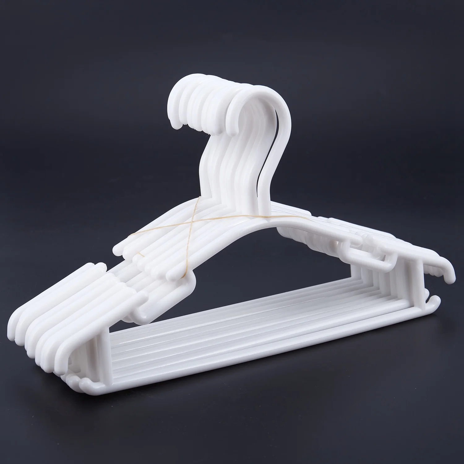 WHITE - Pack of 10 Pieces Hanger Non-slip hangers for children's clothes PP Hangers for Baby or Child 27 x 15 cm