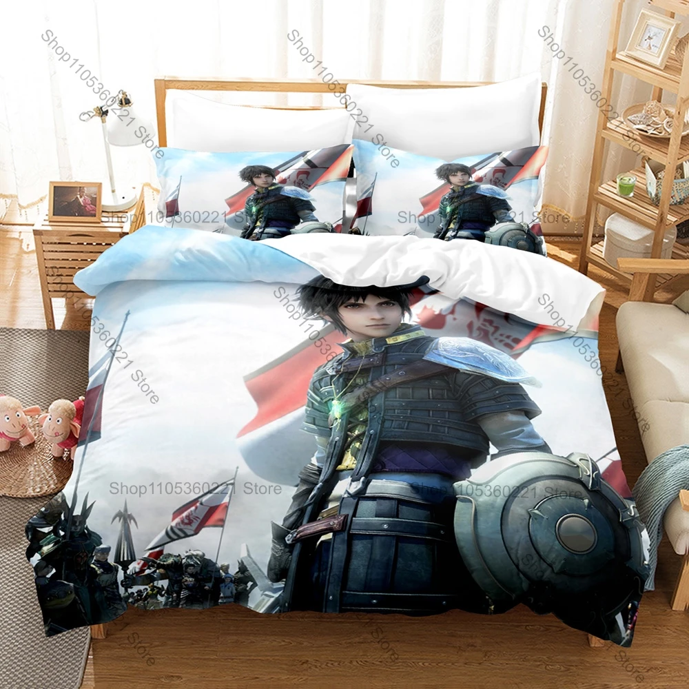 Cool Fantasy Adventure The Last Remnant Character Pattern 3 In 1 Bedding Set Quilt Cover With Two Pillowcases Bedroom Home Gift