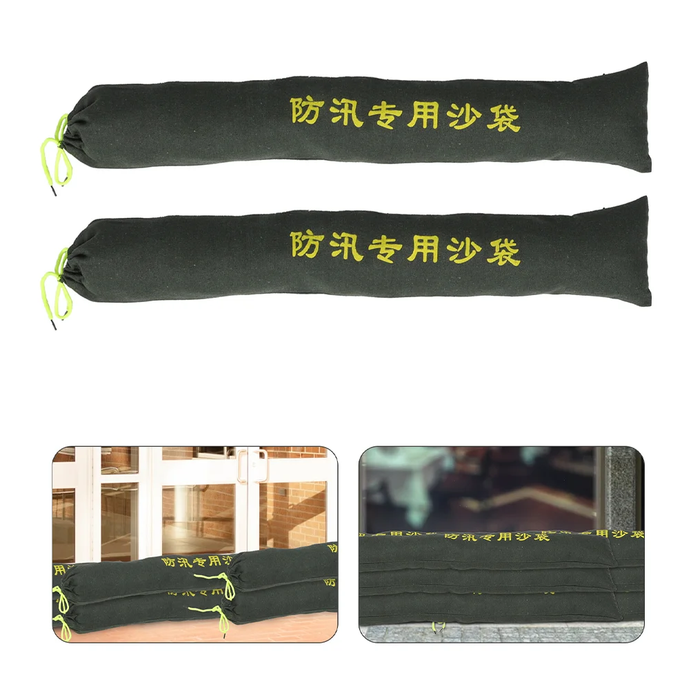 2 Pcs Absorb Water Stop Flood Control Sandbags Canvas Filled Barriers for Garage