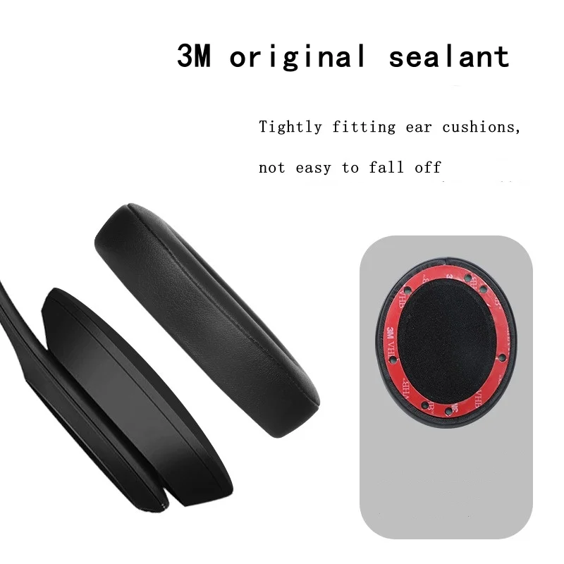 Сменные амбушюры для проводных и беспроводных наушников Beats Studio 2, мягкая белковая кожа/шумоизоляционная пена с эффектом памяти