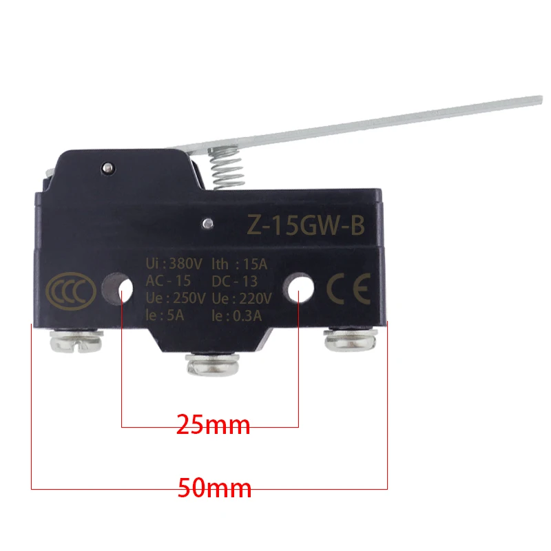 1PCS Z-15GW-B LXW5-11G1 TM-1703 Long Hinge Lever SPDT Basic Limit Switch Microswitch 15A 250V