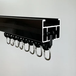Black Curtain Runners for Trietex Curtain Rails Smart Home JIALISI Curtain Track General Pulley Electronic Curtain Accessory