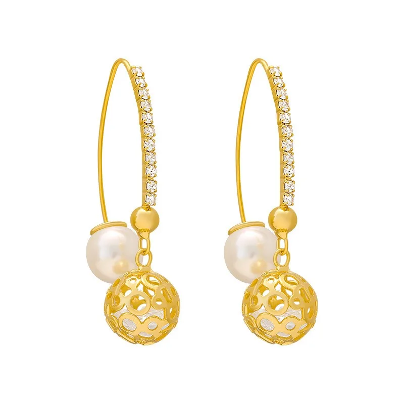 

Korean-style fashionable and exquisite spherical ear hook, niche, light luxury, elegant, internet celebrity popular earrings