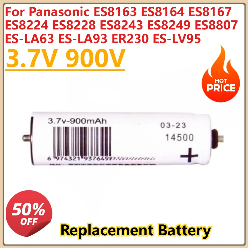 

3.7V 900mAh Battery for Panasonic ES8163 ES8164 ES8167 ES8224 ES8228 ES8243 ES8249 ES8807 ES-LA63 ES-LA93 ER230