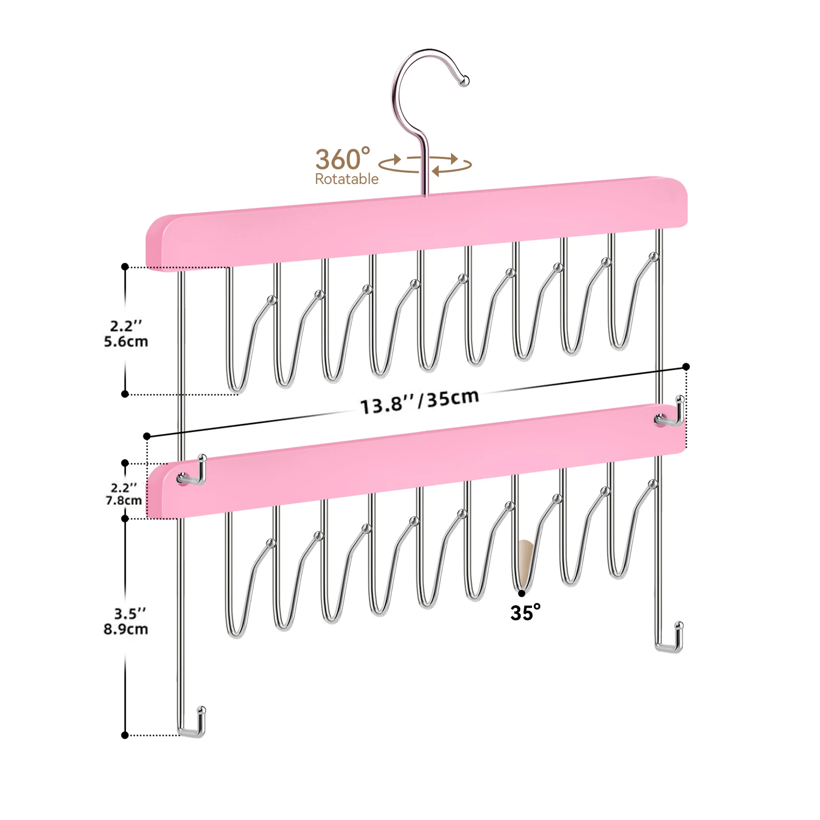 Hair Extension Holder Hair Extension Hanger For Full Length Weft Pro Hair Rack Holds Multi-Layer For Styling,Washing,Drying
