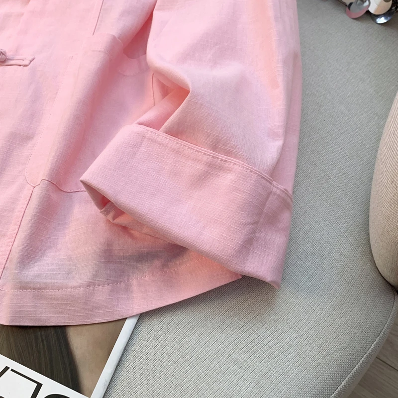 جديد الصينية Sle فضفاض طويل Sve معطف المرأة Faionable كيت سترة واقية أعلى ربيع الخريف خمر زر مطرز