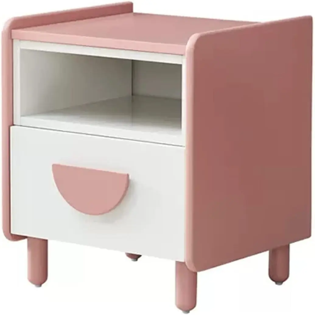 

Прикроватный столик для детей, прикроватная тумбочка для спальни, милый розово-белый дизайн, подходит для девочек, 15,7×14,5×18,5 дюймов