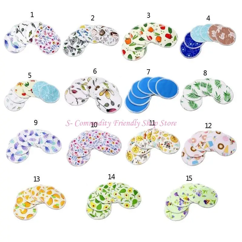 85AE Nursing Pads 6pcs/set Washable Breast Breastfeeding Super Absorbency Mat for Mum Waterproof Feeding Pad Reusable Supplies