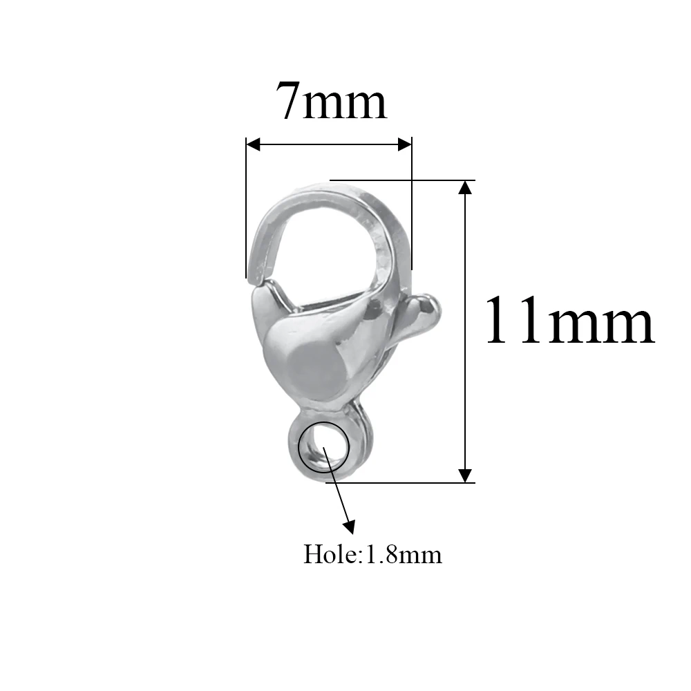20 Stuks Rvs Kreeft Sluitingen Voor Armband Ketting, Kreeft Sluitingen Met Ringetjes Connectors Sluiting Diy Sieraden Bevindingen