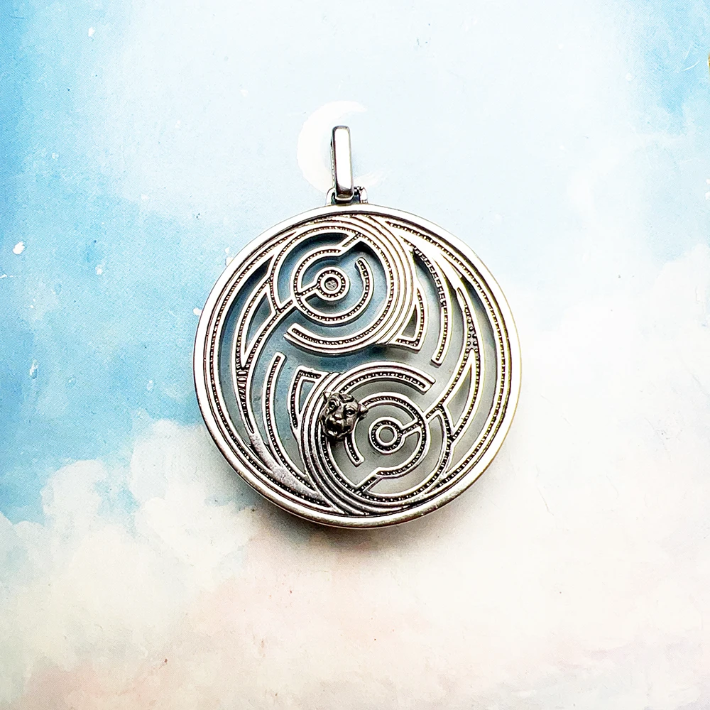 Panther Maze Round Pendant Brand New Fine Jewelry Bijoux Accessories 925 Sterling Silver Vintage Gift For Woman Men