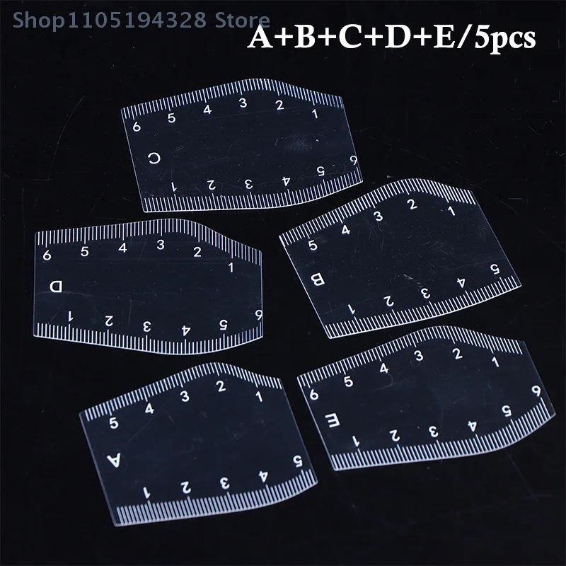 [MP] 5 unidades de estêncil modelador de sobrancelha durável portátil modelador de sobrancelha instantâneo desenho régua de design de sobrancelha presente