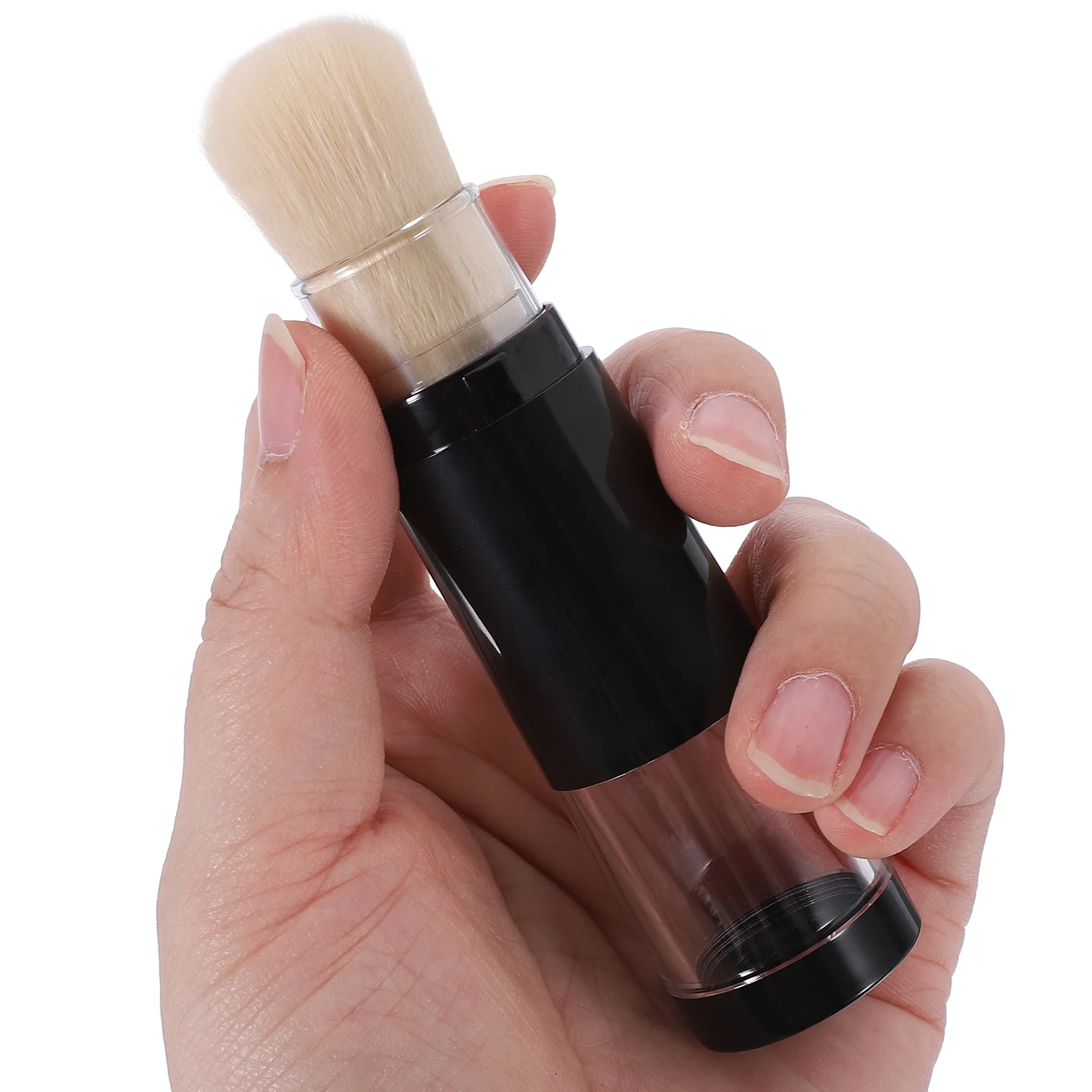 Press-type Makeup Brush Packaging Bottle All-in-one Portable Spray Powder Blush Loose For Cheeks Foundation Nail Plastic Travel