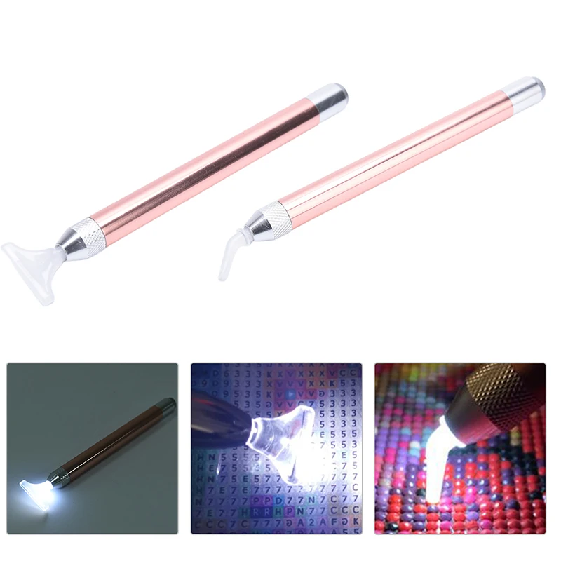 Juego de Bolígrafo de punta de iluminación con lupa, herramienta de artesanía, 1 Juego