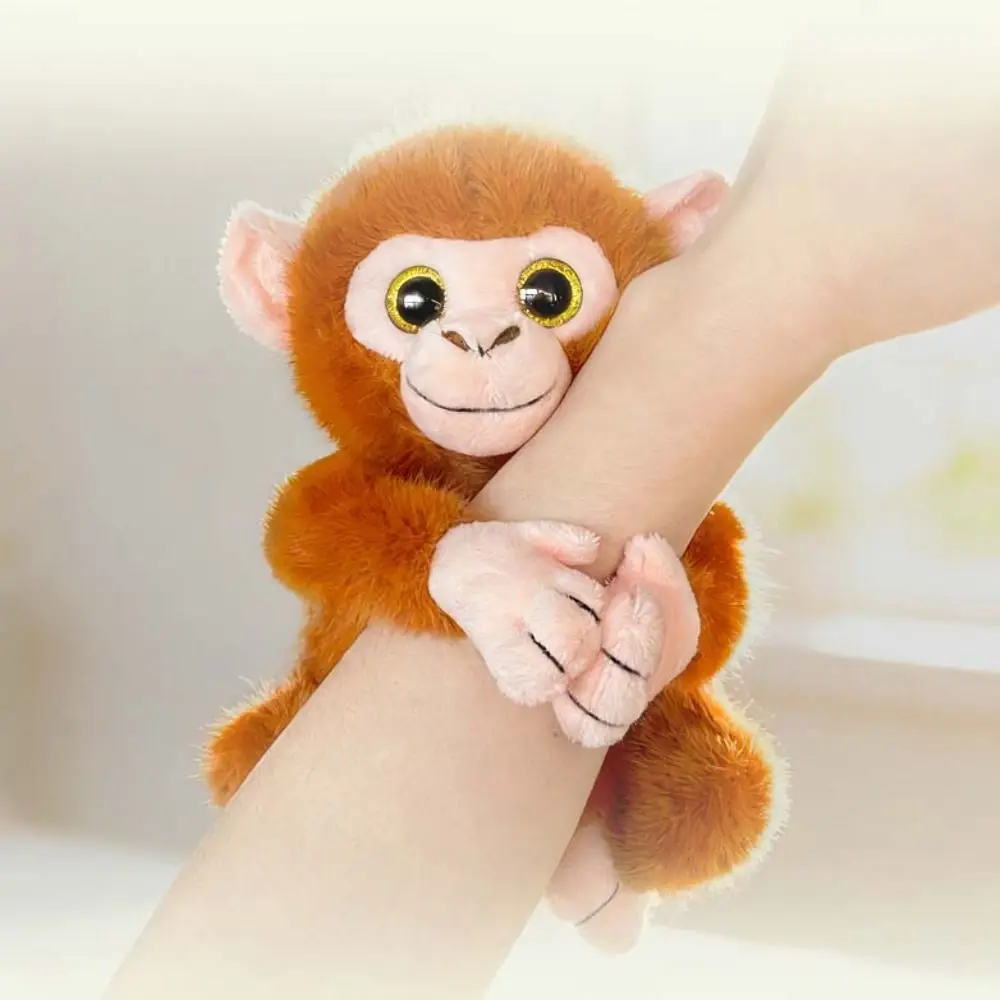 

Birthday Gift Big Eyed Monkey Realistice Stuffed Sparkling Eyes Monkey 27cm Cartoon Orangutan Baby