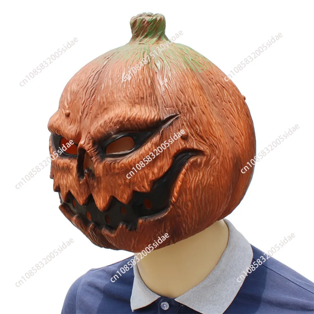 Novelty Mask Halloween Costume Party Props Latex Pumpkin Head Mask Costume Mask for Adults Cosplay Party Decoration