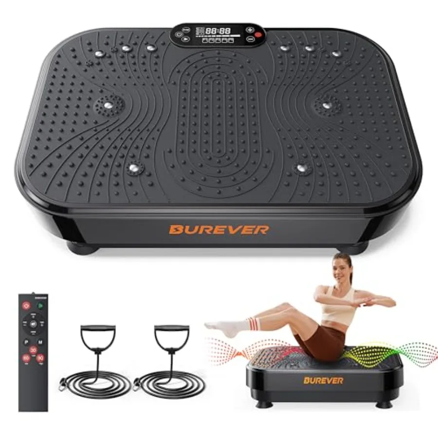 

Vibration Plate Exercise hine, Full Body Vibration Plate for Lymphatic Drainage, 99 Adjustable Speeds, Power Vibration Fitn Pla