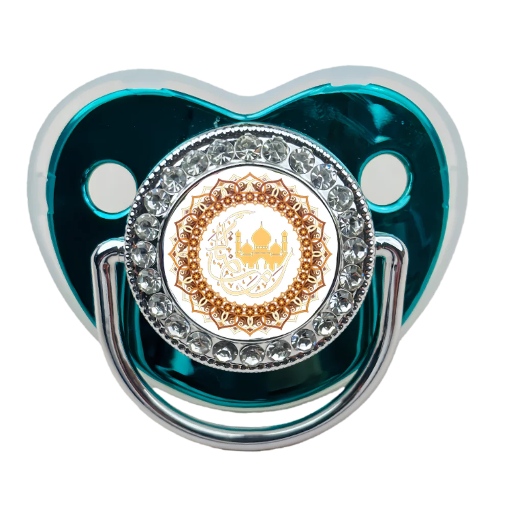 Arabic Pattern Muslim Baby Pacifier Clip Newborn Soother Silicone Teething Chew Toy Calm Comfort Gift