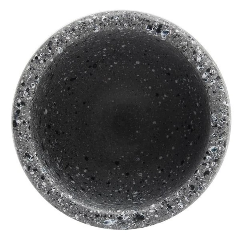 Tigela de moagem de alho Moedor de pilão Decoração de granito Triturador de especiarias Herb Pepper Mixing Pot Ferramenta de moinhos de cozinha 1 conjunto