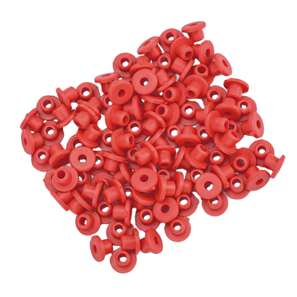 

200 Pcs T-shaped Pad Silicone Cushion Type Band Buckles Grommets Machine Accessories Tool Part