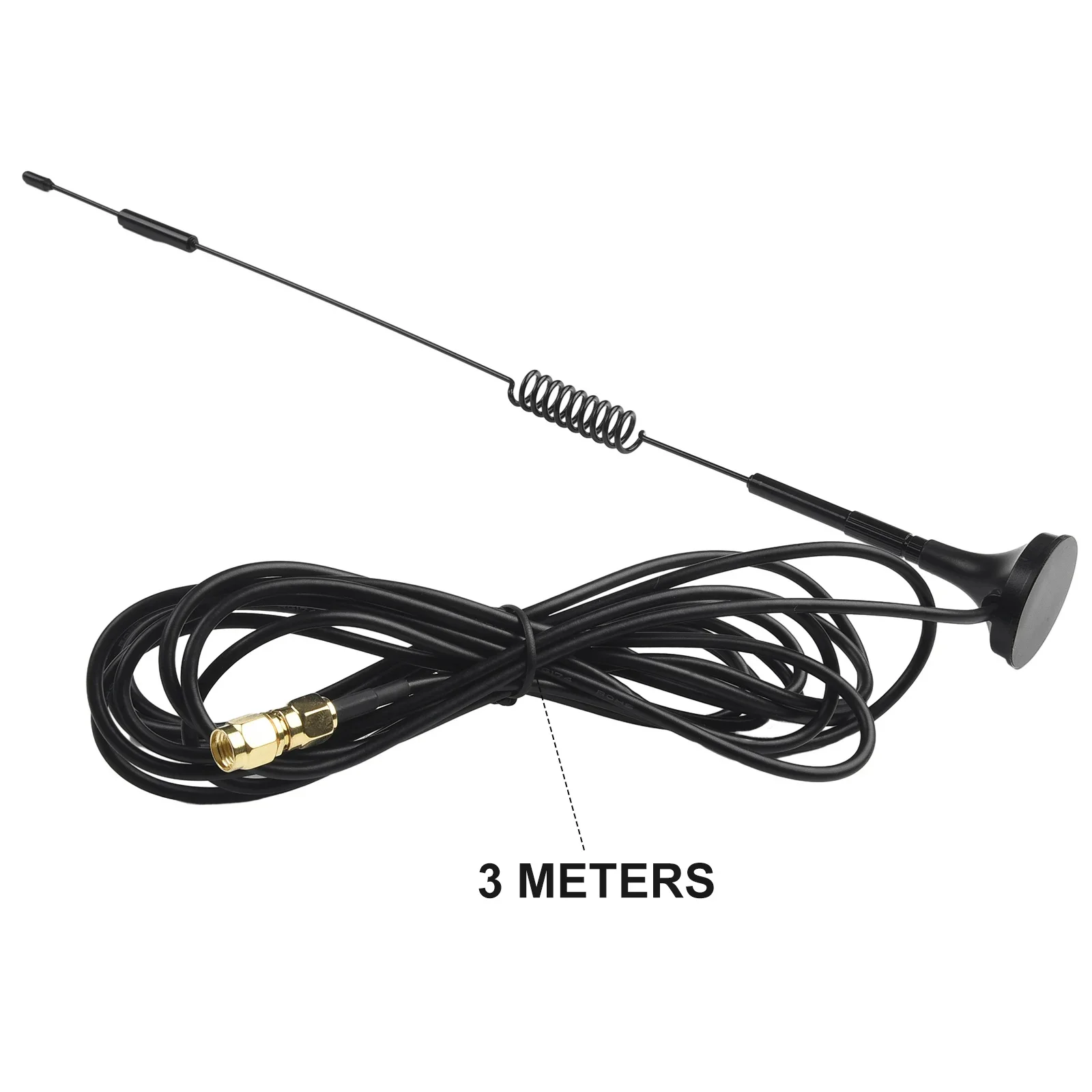 SMA / RP-SMA Male 868MHz 5.8dBi Aerial Antenna Helium Miner 915MHz Magnetic 32cm Black Tools Accessories