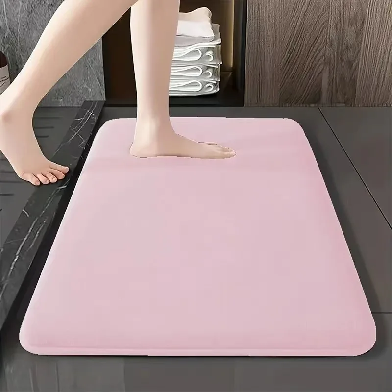 High Quality Fashion Absorbent Soft Floor Mat Non Slip Bath Mat Anti Slip Coral Velvet Bathroom Door Mat Home Decoration