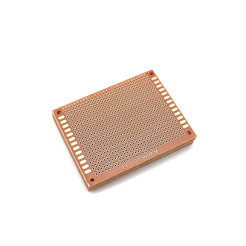 บอร์ด PCB 10ชิ้นแผงวงจรทดลองสากลขนาด7x9ซม. ชุดโพรโทบอร์ด PCB แบบด้านเดียวชุดอิเล็กตรอนแบบ DIY