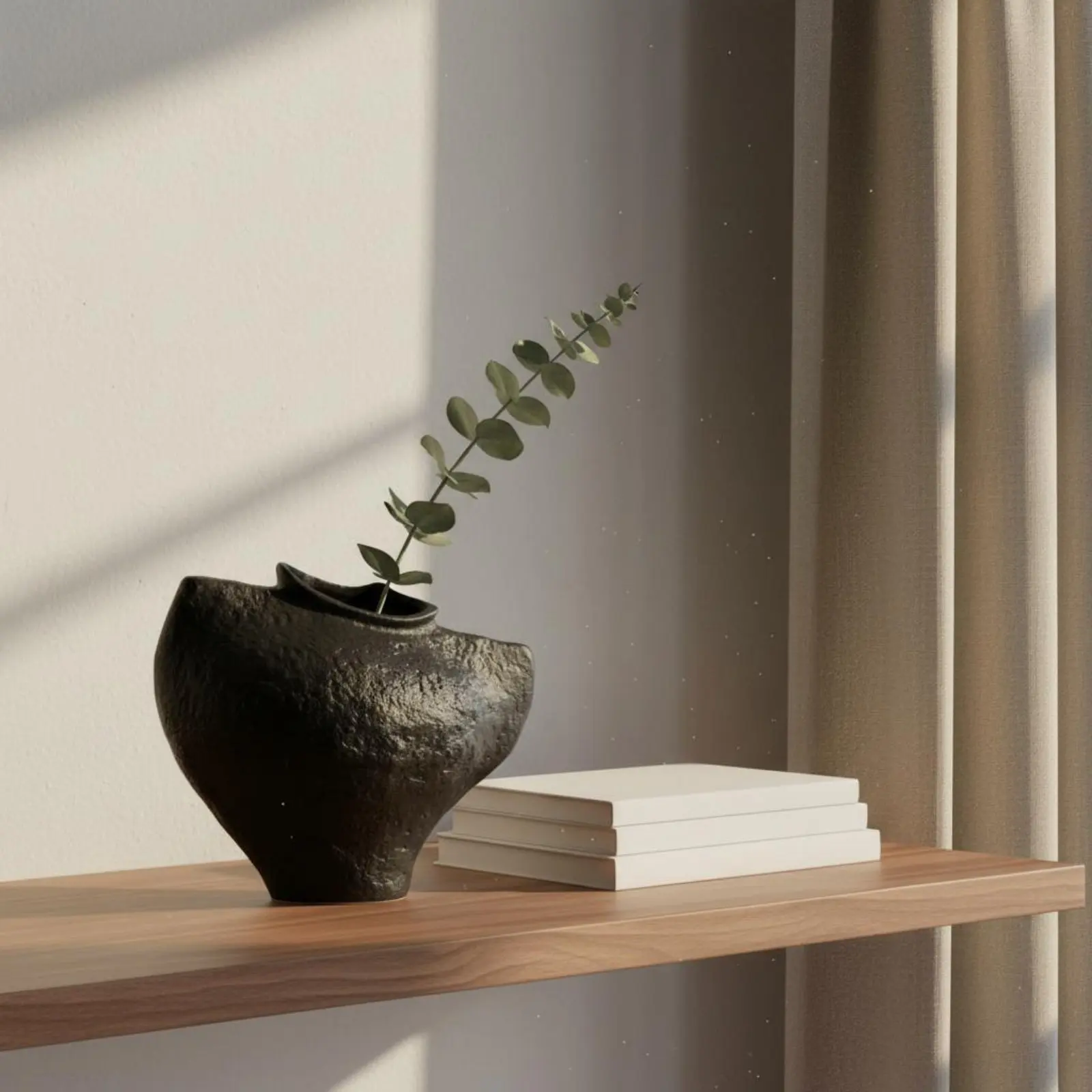 Wabi Sabi Vase Handmade Look Double Ear Flower Vase Home Decor Neutral Tones Minimalist for Showroom