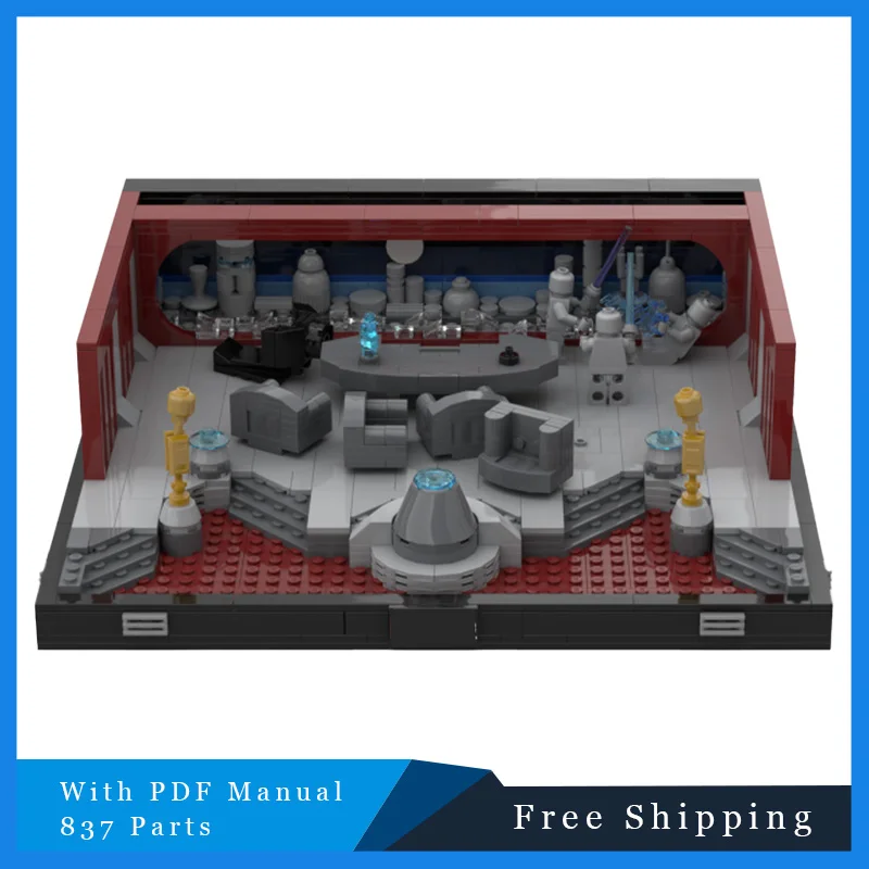 

Star Battle MOC Series Building Blocks 837 PCS Famous Characters Being Arrested Scene Modular Model DIY Assembly Surprise Gift