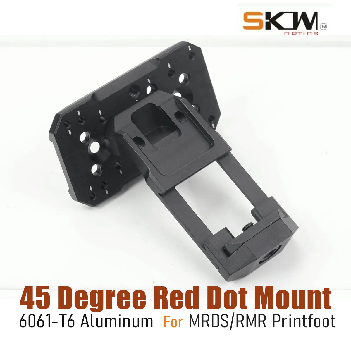 SKWoptics Tactical 45 Degree Red Dot Mount for RMR MRDS PrintFoot For 21mm Rail Picatinny view 5