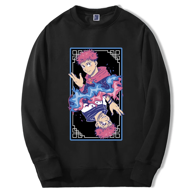 

Hot Anime 2024 Jujutsu Kaisen Sweatshirts Men Women Itadori Yuji Graphic Hoodie Crewneck Fashion Harajuku Hoody Men Clothes