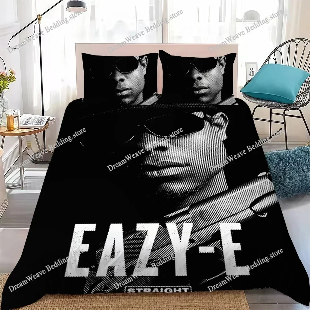 Rapper E-Eazy-E Duvet Cover Set Home Style Bedding Soft Laundry Cotton Bed Student Dormitory GiftFQH