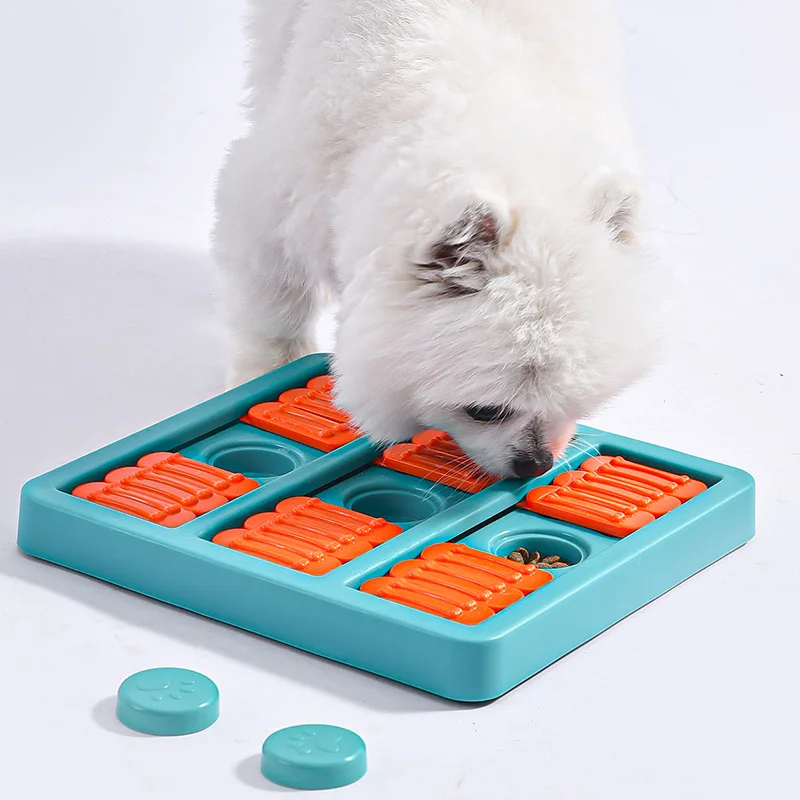 Factory Sales Dog Slow Eating Interactive Training Puzzle Toys Hidden Food Game Plate Dog Intelligence toys to relieve boredom