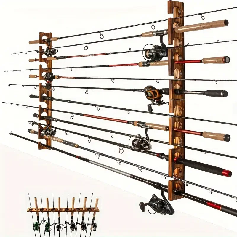 1pair Fishing Rod Holders Up to 6 Rods Fishing Pole Rod Racks Wall or  Ceiling Mounted Fishing Pole Rod Holder for Garage Storage - AliExpress 18