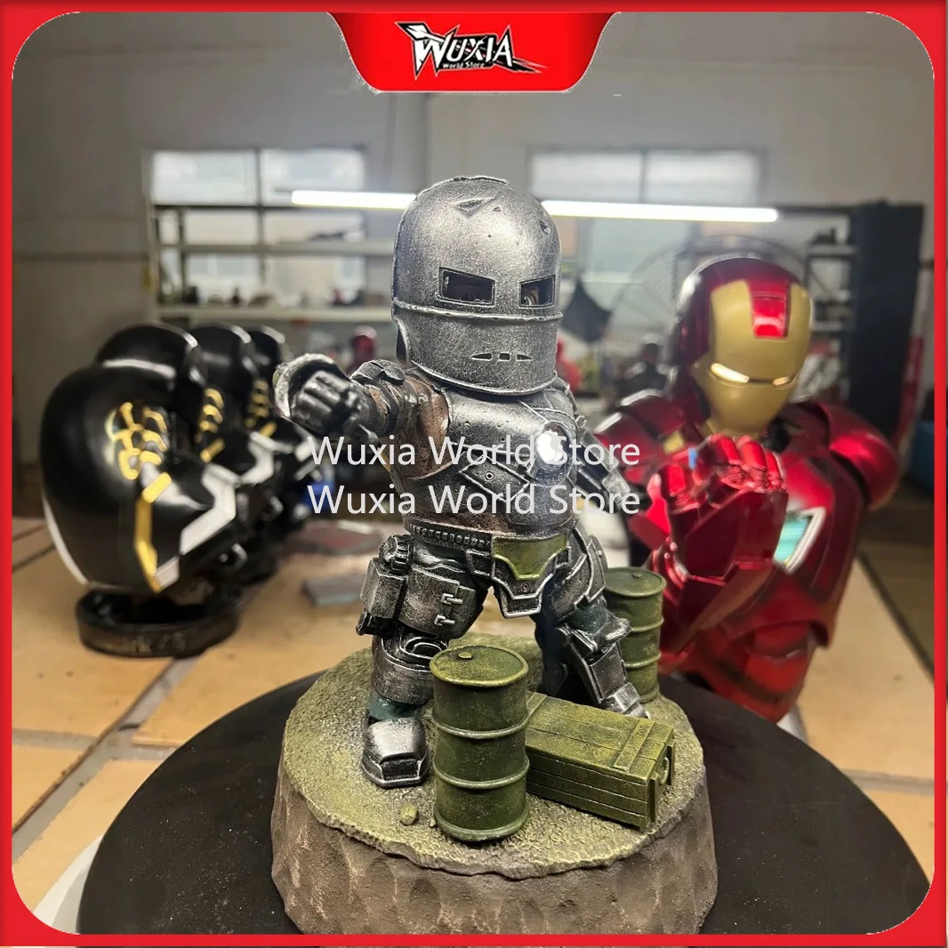 

New 24cm The Avengers Iron Man Mark1 Large Light-up Living Room Resin Model Figure Desktop Ornament Decoration Gift for Children