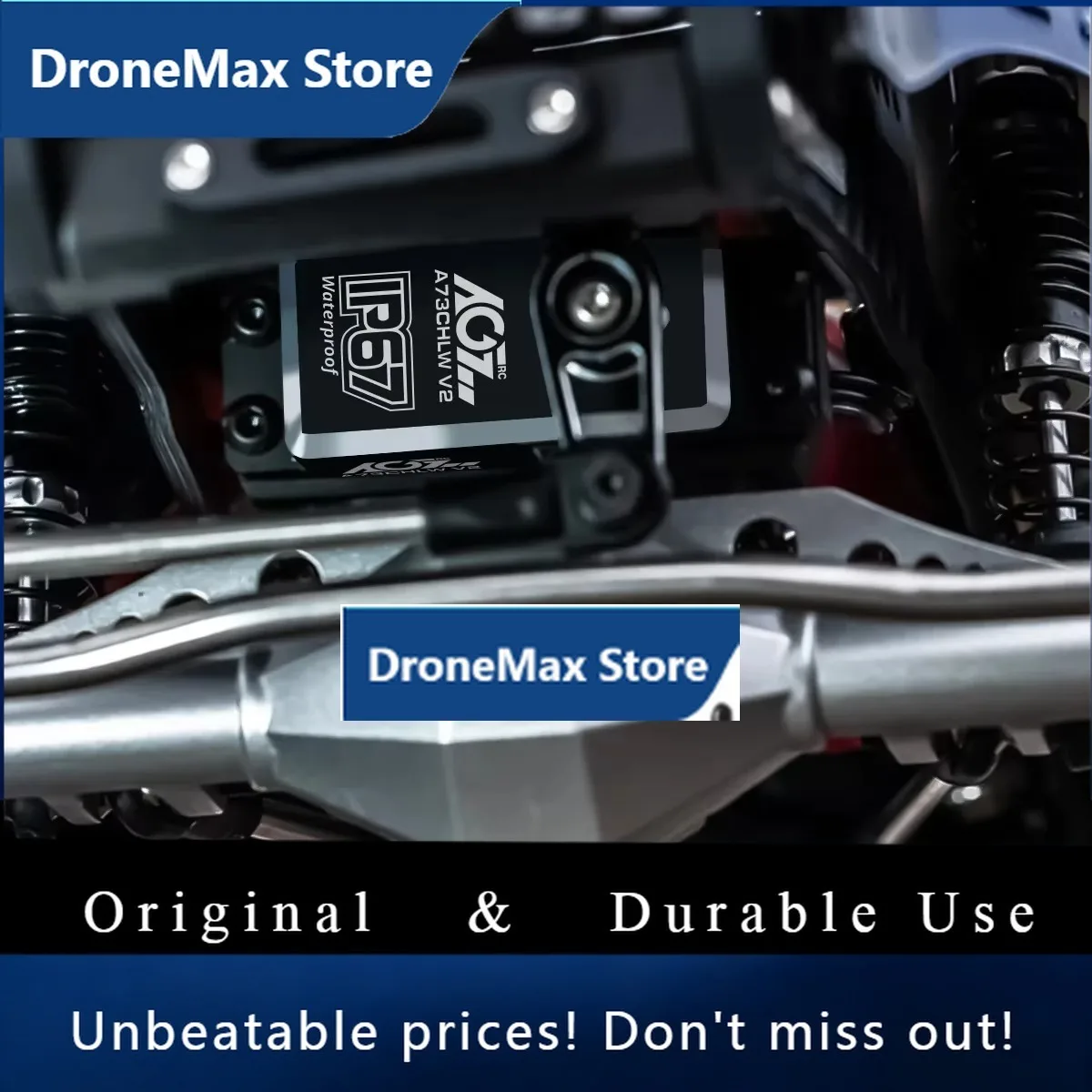 DroMaAGFRC A73CHLW V2 32KG HV Steel Gear IP67 Waterproof Programmable Coreless Digital Servo For 1/10 RC Car DIY Assembly Upgrad