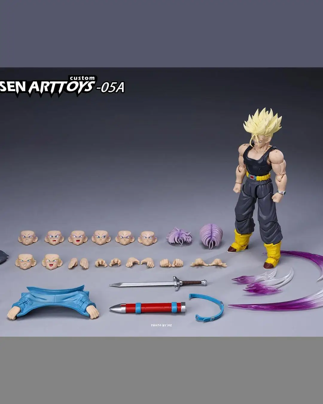 Tonsenarttoys Kamione Custom Action Figure Dragon Ball Z Super Saiyan Trunks 05a 05b Anime Collectible Statue Christmas Gift