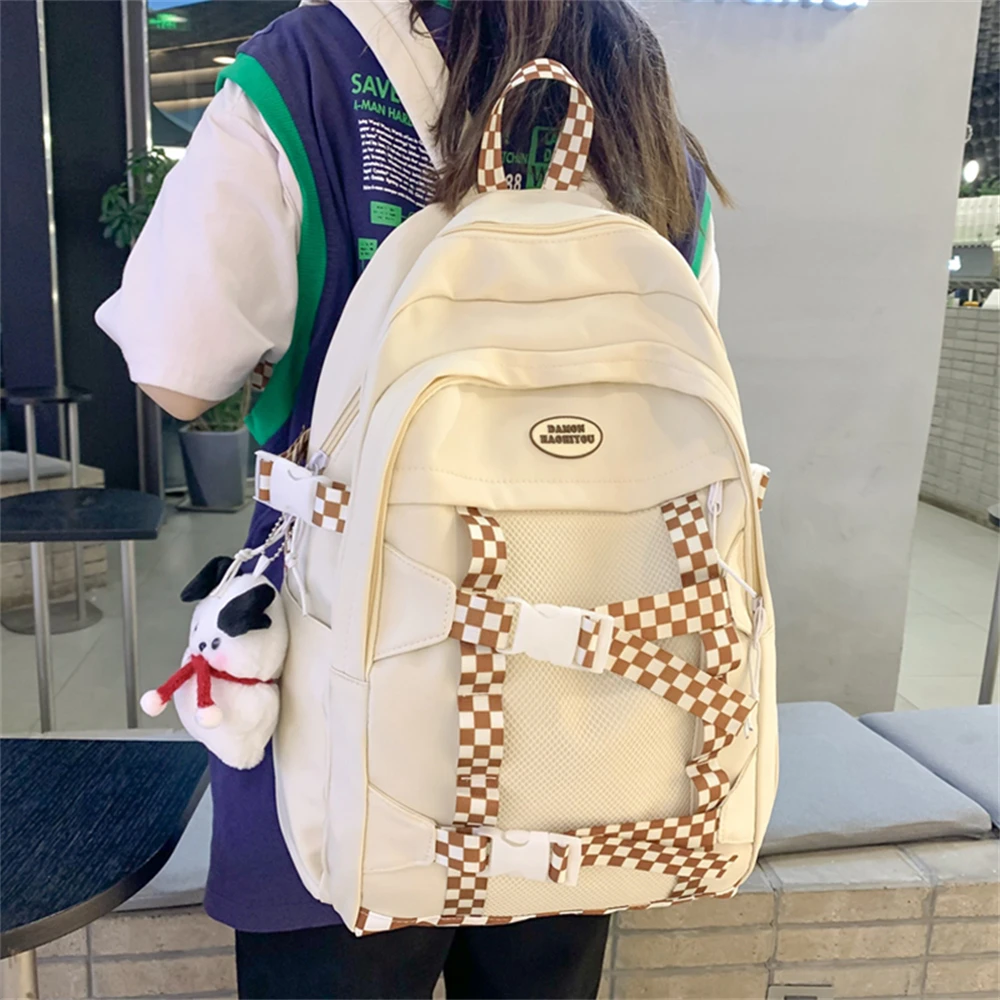 Mochilas De Mujer De gran capacidad con diseño con paneles, Mochilas De nailon De alta calidad a la moda para Mujer, Mochilas escolares para estudiantes, Bolsos De Mujer