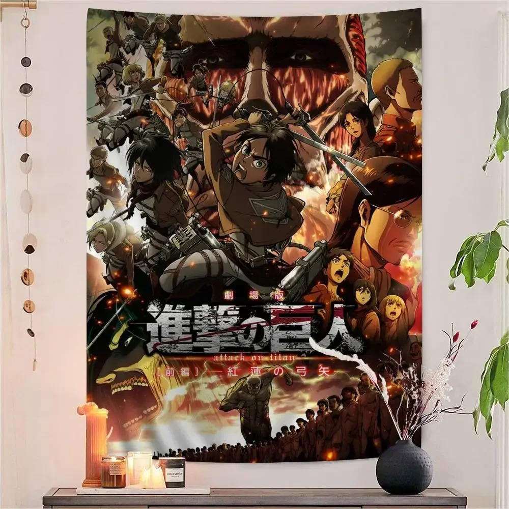 Anime A-Attack On T-Titan DIY Wall Tapestry For Living Room Home Dorm Decor Wall Art Decor