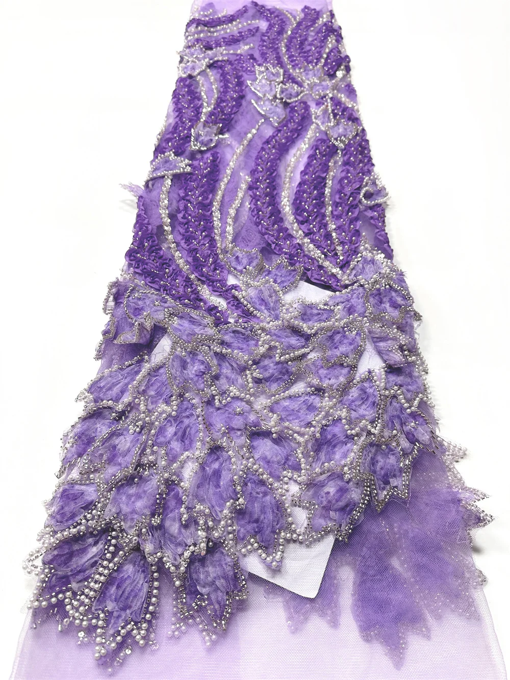 

Роскошная ткань с цветочным дизайном, ручная вышивка, тюль, кружево, полная отделка бисером и пайетками для пошива высококачественных свадебных платьев для женщин.