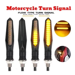 Flowing Turn Lights 12V Motorcycle 24 Leds Scanning Directonal Signal Lamp For Honda Chopper Kawasaki Yamaha Ducati Buell