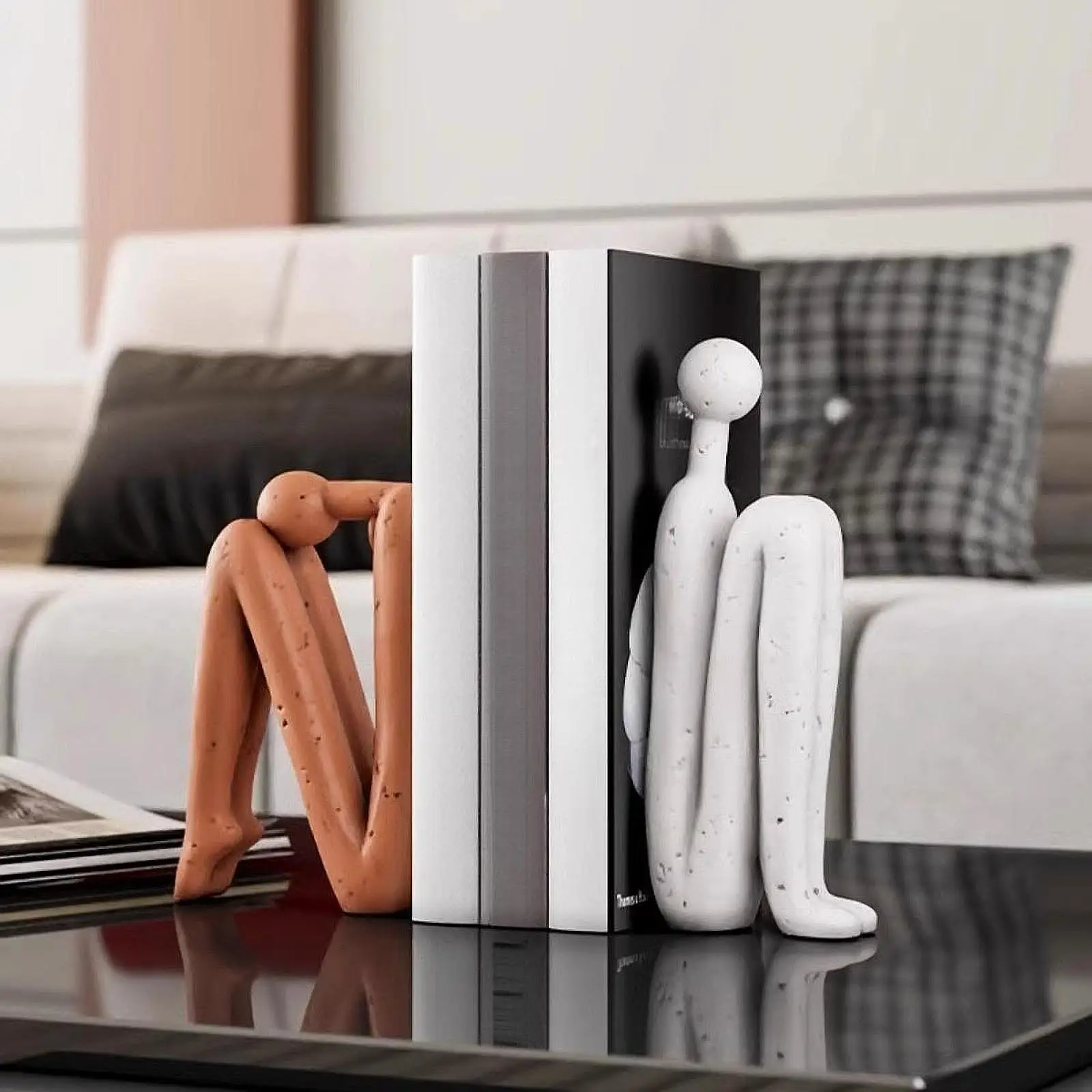 

Decorative Bookends Ideal Gift Centerpiece 1 Pair for Bedroom Shelf Cabinet