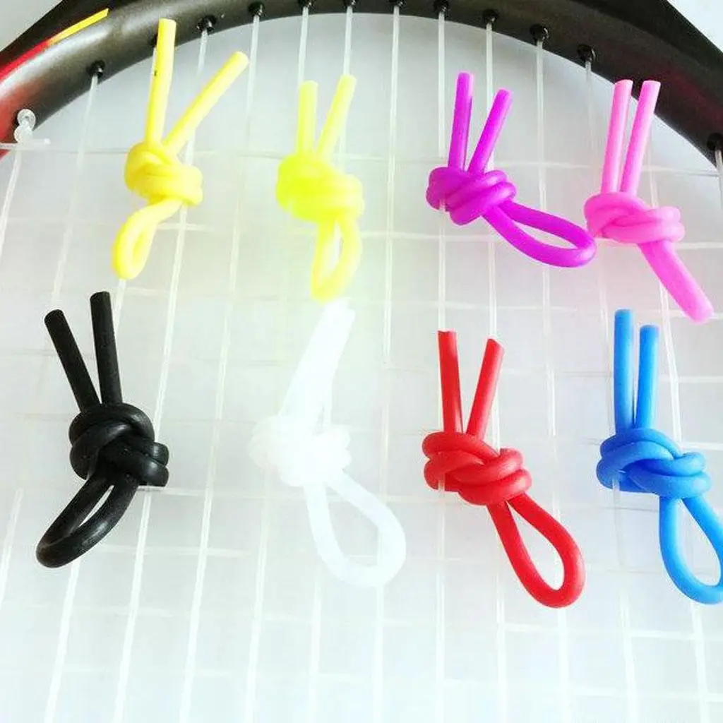 Tennis Racquet Dampener Silicone Strip Anti Shock Flexible Knot Long Lasting Set of