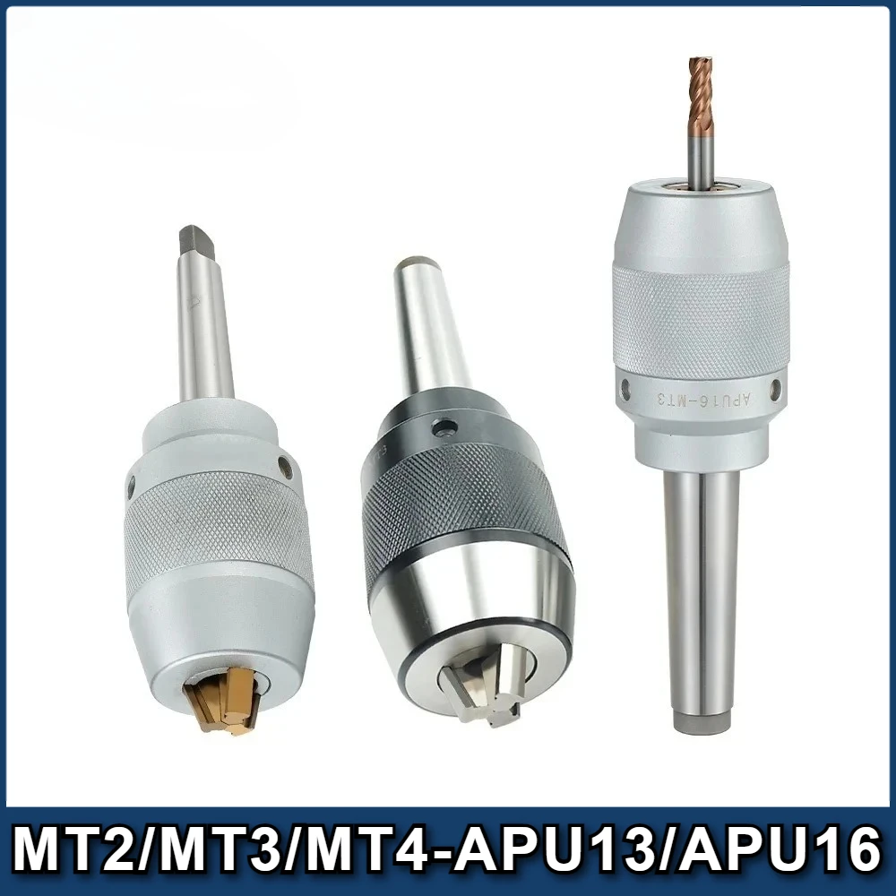 

MT2 MT3 MT4 APU13 APU16 Tool Holder MT APU Knife Shank High Quality CNC Integrated Self-tightening Lathe Spindle Tools Holder